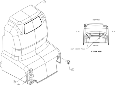Belt Cover Diagram and Parts List for RT35 (21A62M8710)(2017) Cub Cadet Tiller